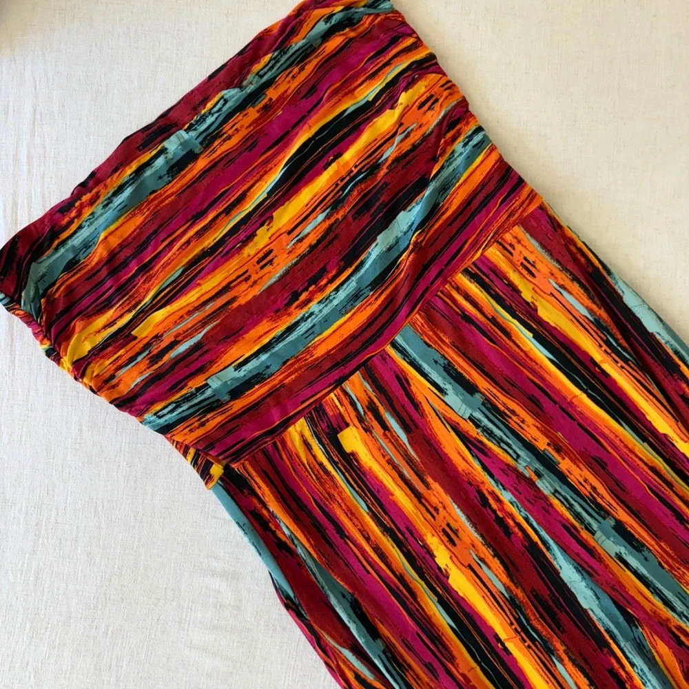 Full Circle Trends Womens 2X Harem Pants Abstract Print Ruched Multi-Color - Picture 12 of 12